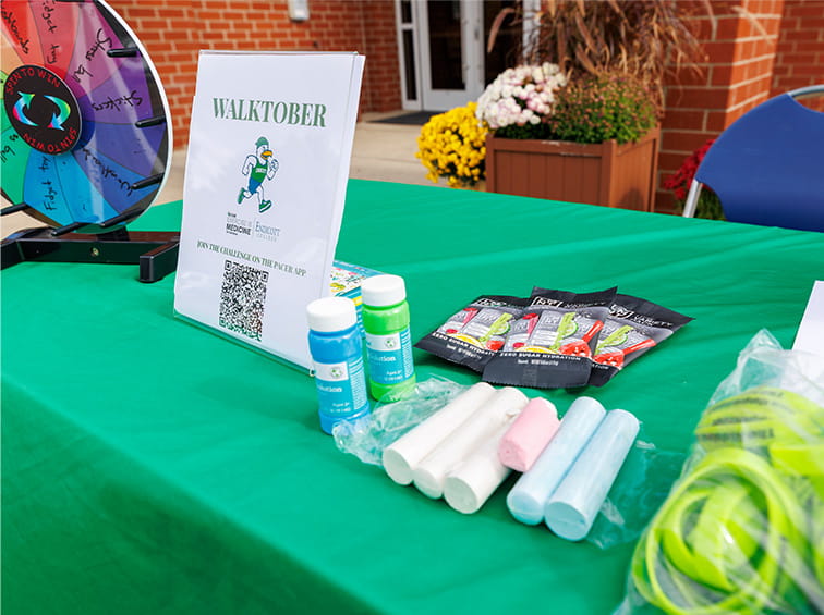 Table at Walktober event