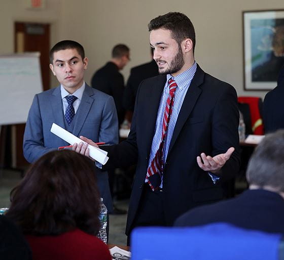 Homeland Security students during capstone presentations